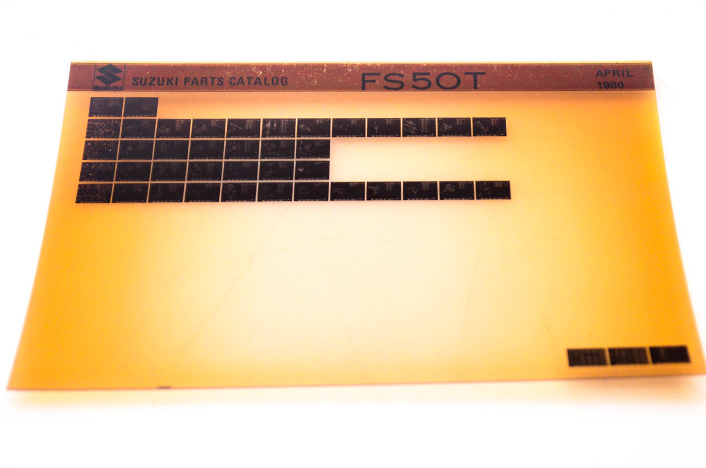 OEM Suzuki FS50T 1980/April Suzuki Parts Catalog FS50T Microfiche
