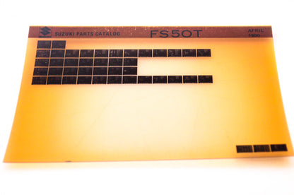 OEM Suzuki FS50T 1980/April Suzuki Parts Catalog FS50T Microfiche
