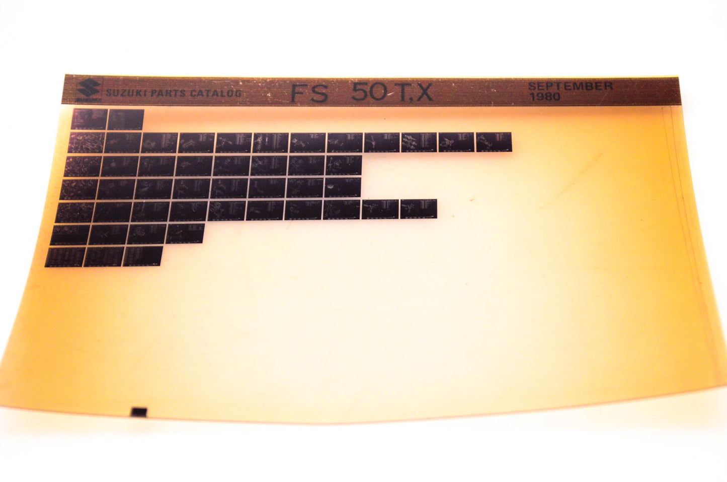 OEM Suzuki FS 50T,X 1980/September Suzuki Parts Catalog FS 50T,X Microfiche