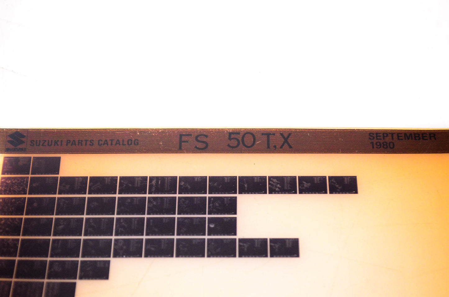 OEM Suzuki FS 50T,X 1980/September Suzuki Parts Catalog FS 50T,X Microfiche