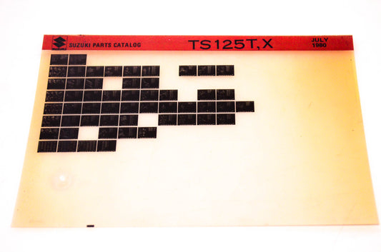 OEM Suzuki TS125T,X 1980/July Suzuki Parts Catalog TS125T,X Microfiche