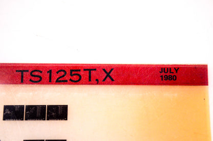OEM Suzuki TS125T,X 1980/July Suzuki Parts Catalog TS125T,X Microfiche