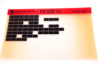 OEM Suzuki TS125 T,X 1982/January Suzuki Parts Catalog TS125 T,X Microfiche