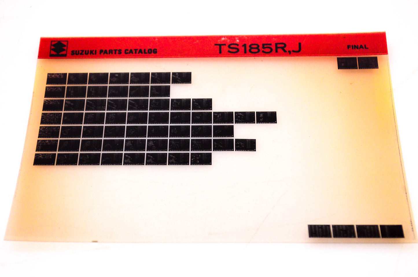 OEM Suzuki TS185RJ Suzuki Parts Catalog TS185RJ Final Edition Microfiche