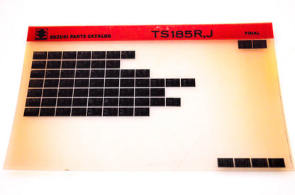 OEM Suzuki TS185RJ Suzuki Parts Catalog TS185RJ Final Edition Microfiche
