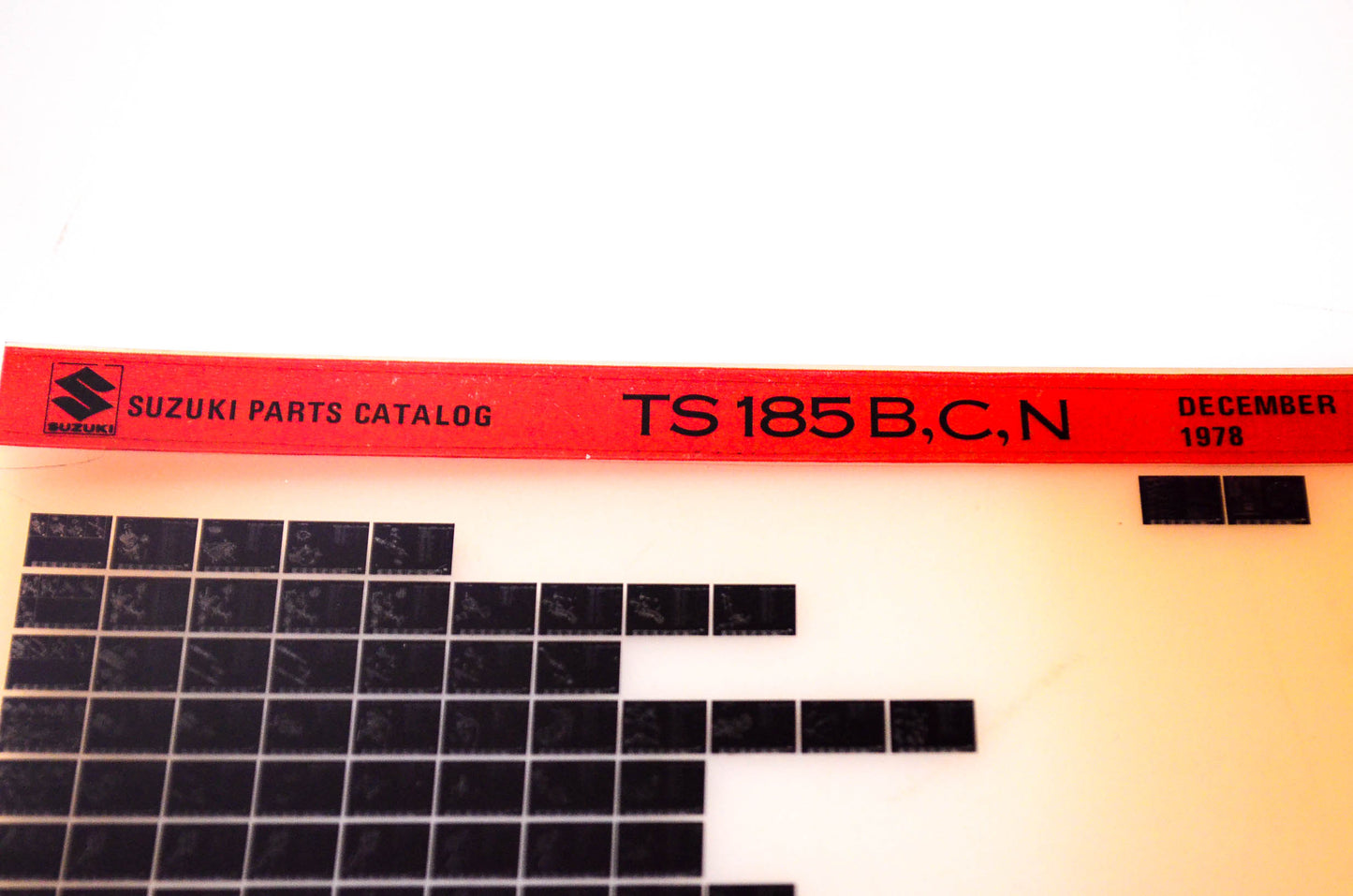 OEM Suzuki TS185B,C,N 1978/December Suzuki Parts Catalog TS185B,C,N Microfiche