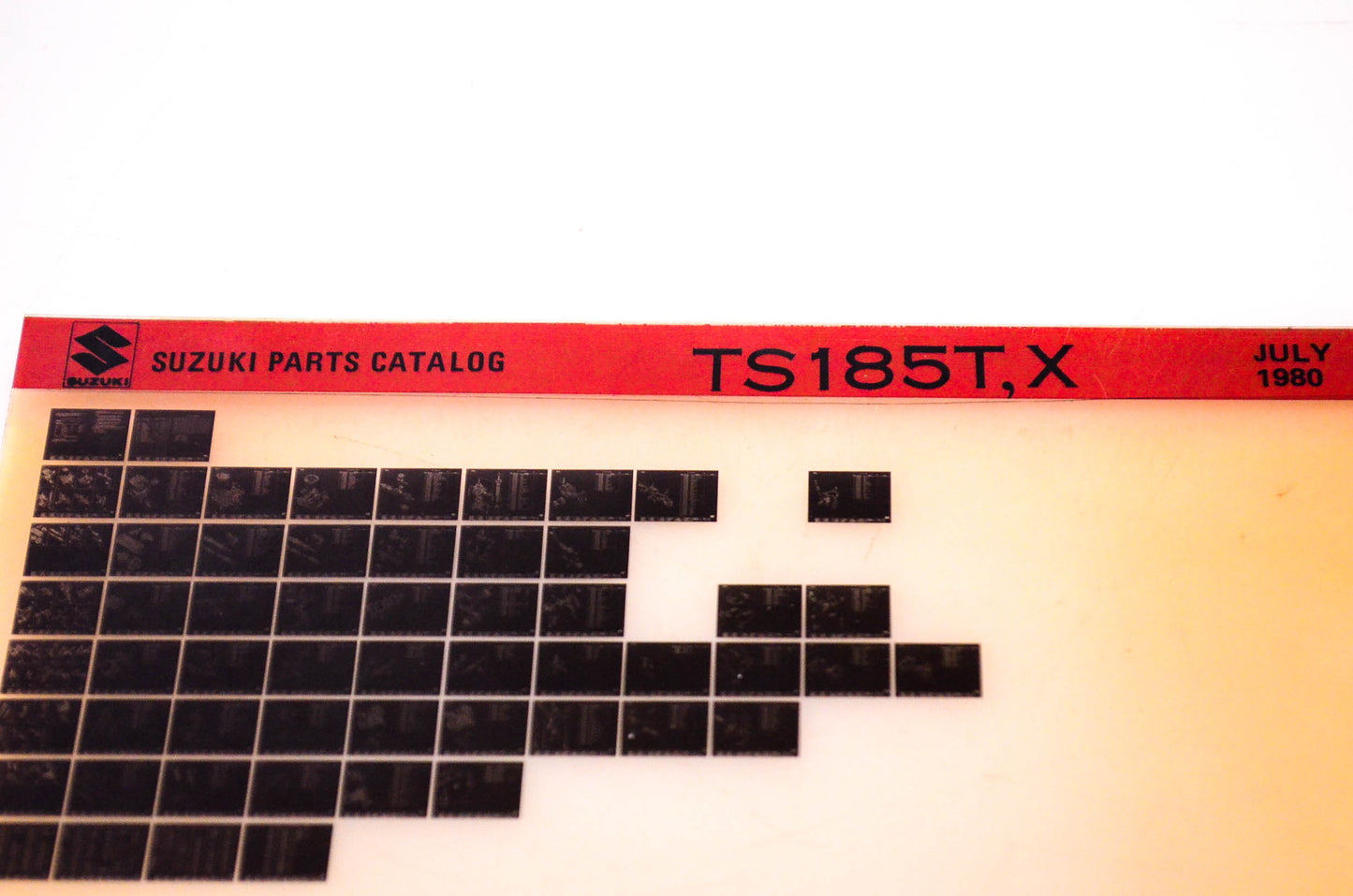 OEM Suzuki TS185T,X 1980/July Suzuki Parts Catalog TS185T,X Microfiche
