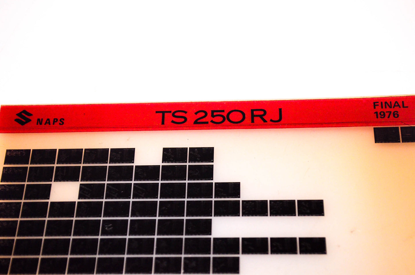 OEM Suzuki TS 250 RJ 1976 Suzuki TS 250 RJ, Final Edition Microfiche