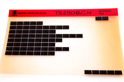 OEM Suzuki TS250B,C,N 1978/December Suzuki Parts Catalog TS250B,C,N Microfiche