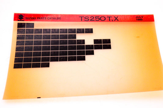 OEM Suzuki TS250 T,X 1980/July Suzuki Parts Catalog TS250 T,X Microfiche