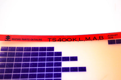 OEM Suzuki TS400K,L,M,A,B 1979/August Suzuki Parts Catalog TS400K,L,M,A,B Microfiche