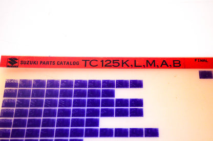 OEM Suzuki Parts Catalog TC125K,L,M,A,B Final Edition Microfiche