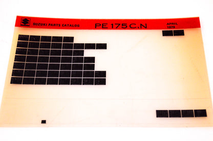 OEM Suzuki PE 175 C,N 1979/April Suzuki Parts Catalog PE 175 C,N Microfiche