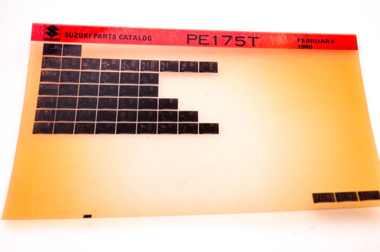 OEM Suzuki PE175T 1980/February Suzuki Parts Catalog PE175T Microfiche