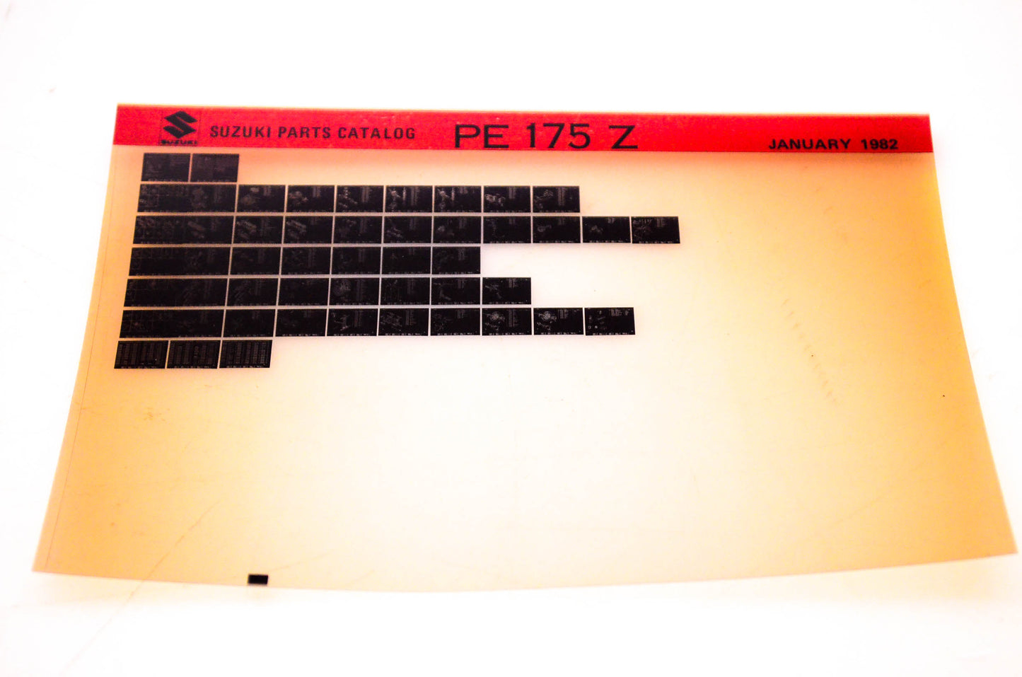 OEM Suzuki PE 175 Z 1982/January Suzuki Parts Catalog PE 175 Z Microfiche