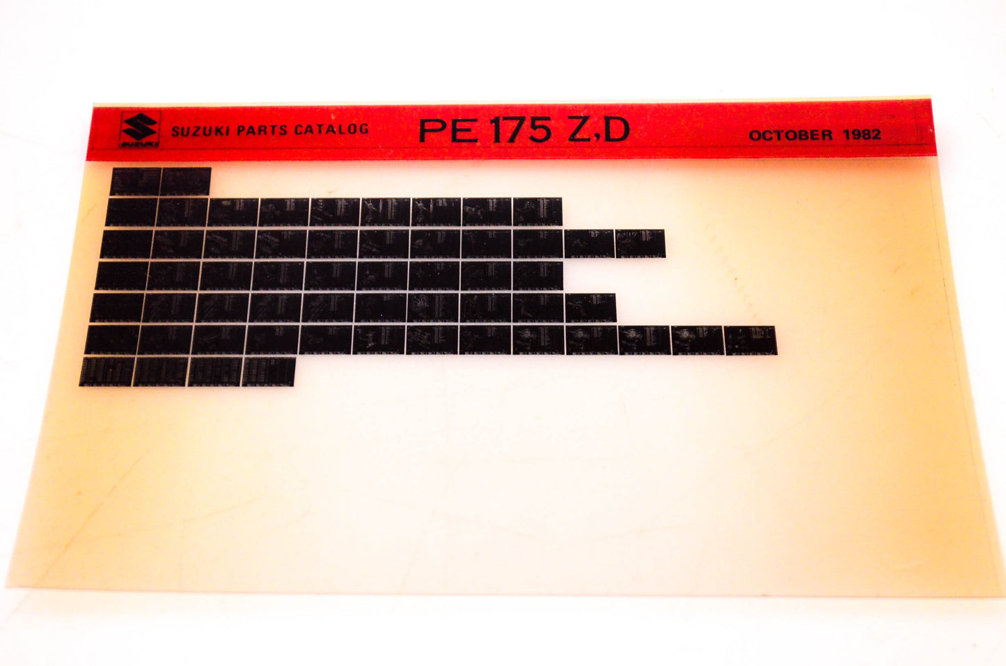 OEM Suzuki PE 175 Z,D 1982/October Suzuki Parts Catalog PE 175 Z,D Microfiche