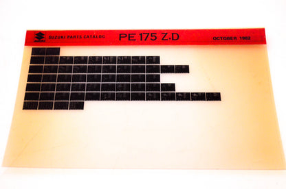 OEM Suzuki PE 175 Z,D 1982/October Suzuki Parts Catalog PE 175 Z,D Microfiche