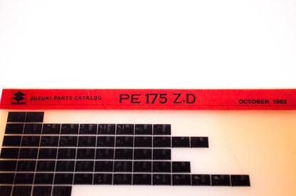 OEM Suzuki PE 175 Z,D 1982/October Suzuki Parts Catalog PE 175 Z,D Microfiche