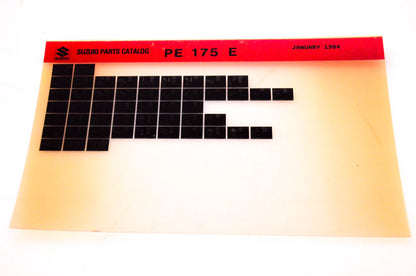 OEM Suzuki PE 175 E 1984/January Suzuki Parts Catalog PE 175 E Microfiche