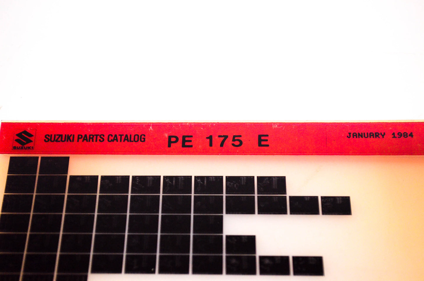 OEM Suzuki PE 175 E 1984/January Suzuki Parts Catalog PE 175 E Microfiche