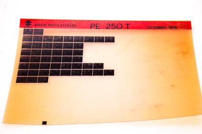 OEM Suzuki PE 250 T 1980/October Suzuki Parts Catalog PE 250 T Microfiche