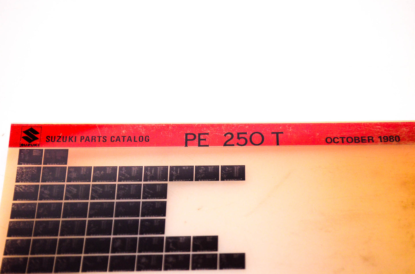 OEM Suzuki PE 250 T 1980/October Suzuki Parts Catalog PE 250 T Microfiche