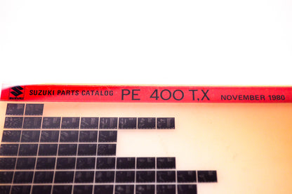 OEM Suzuki PE 400 T,X 1980/November Suzuki Parts Catalog PE 400 T,X Microfiche