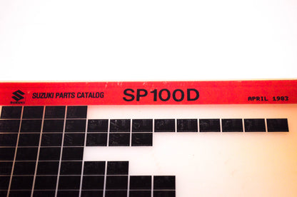 OEM Suzuki SP100D 1983/April Suzuki Parts Catalog SP100D Microfiche