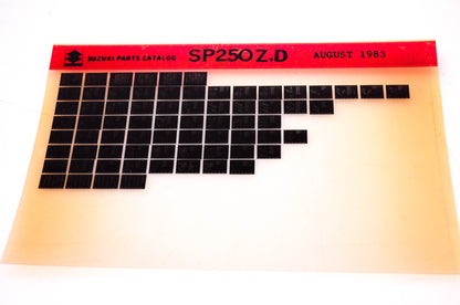 OEM Suzuki SP250Z,D 1983/August Suzuki Parts Catalog SP250Z,D Microfiche