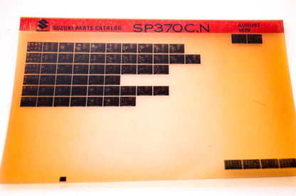 OEM Suzuki SP370C,N 1979/August Suzuki Parts Catalog SP370C,N Microfiche