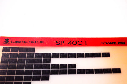 OEM Suzuki SP 400 T 1980/October Suzuki Parts Catalog SP 400 T Microfiche