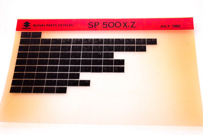 OEM Suzuki SP 500X,Z 1982/July Suzuki Parts Catalog SP 500X,Z Microfiche