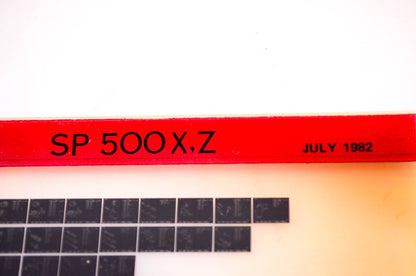 OEM Suzuki SP 500X,Z 1982/July Suzuki Parts Catalog SP 500X,Z Microfiche