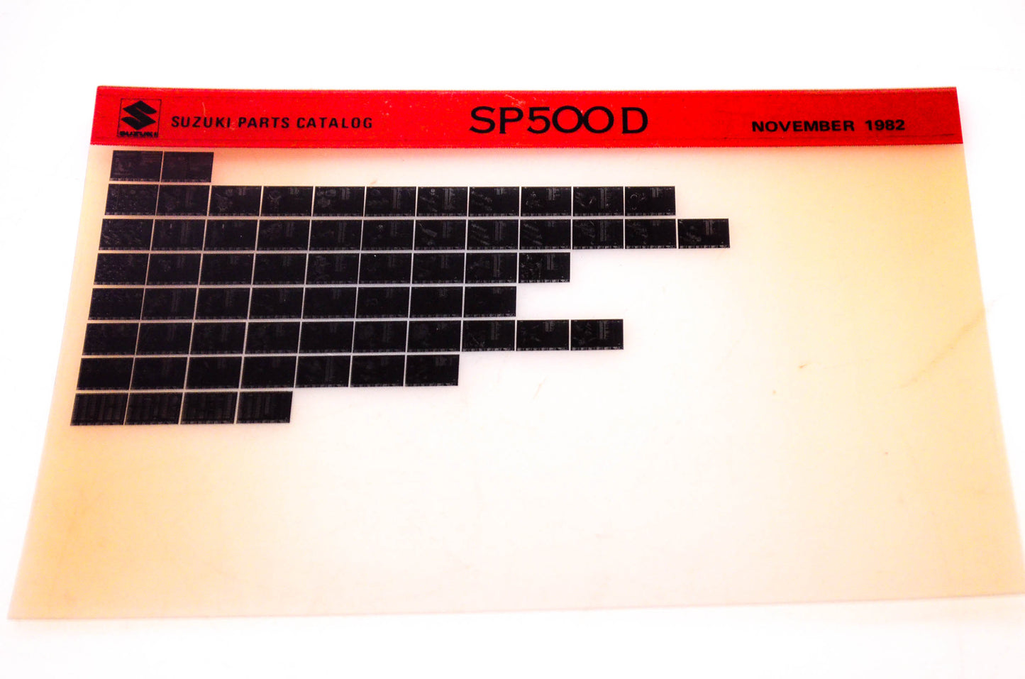 OEM Suzuki SP500D 1982/November Suzuki Parts Catalog SP500D Microfiche