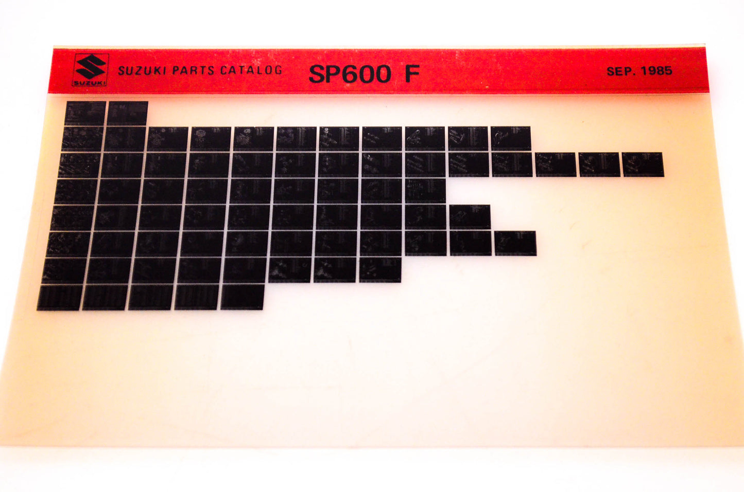 OEM Suzuki SP600 F 1985/September Suzuki Parts Catalog SP600 F Microfiche