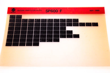 OEM Suzuki SP600 F 1985/September Suzuki Parts Catalog SP600 F Microfiche