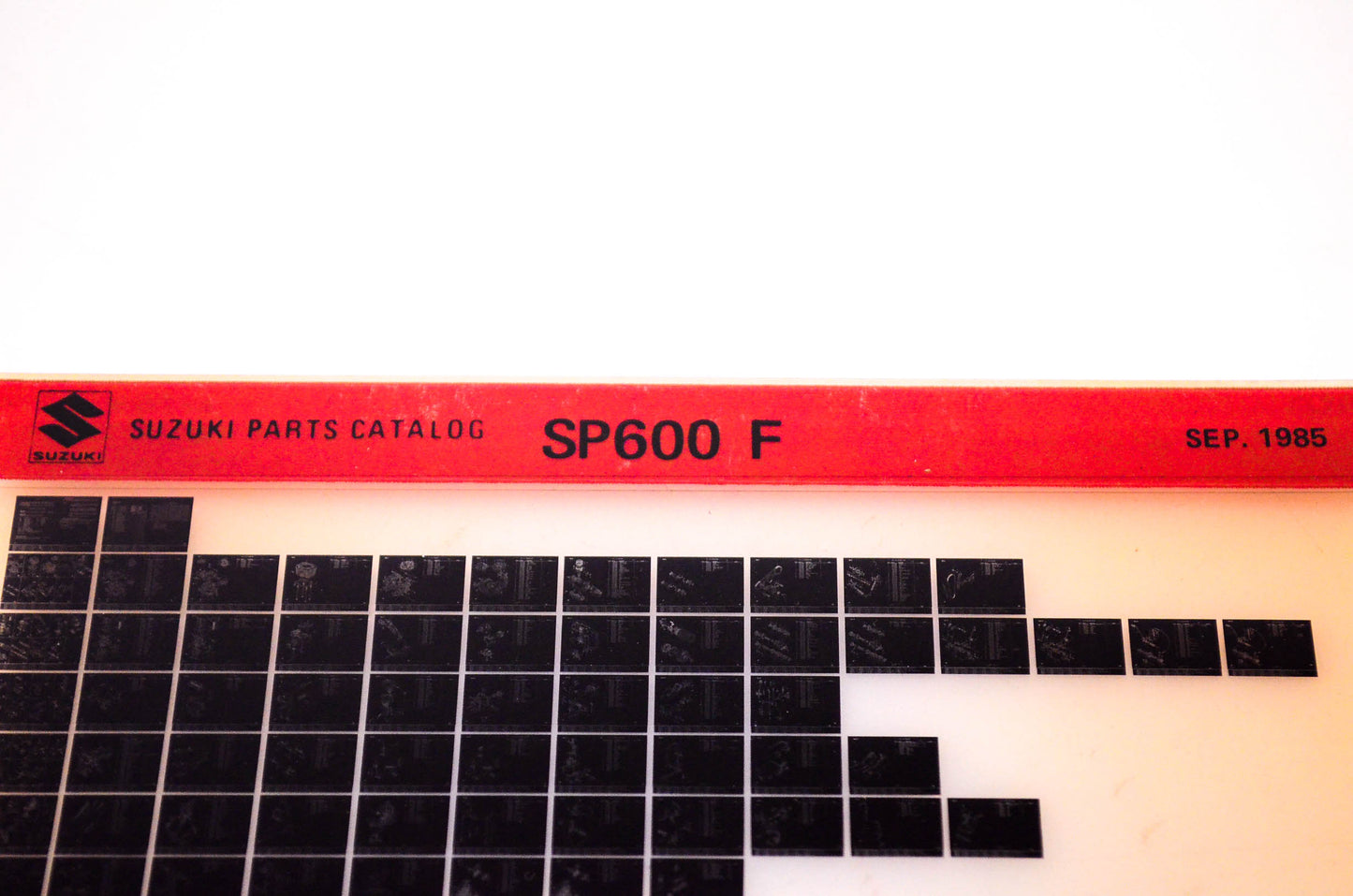 OEM Suzuki SP600 F 1985/September Suzuki Parts Catalog SP600 F Microfiche