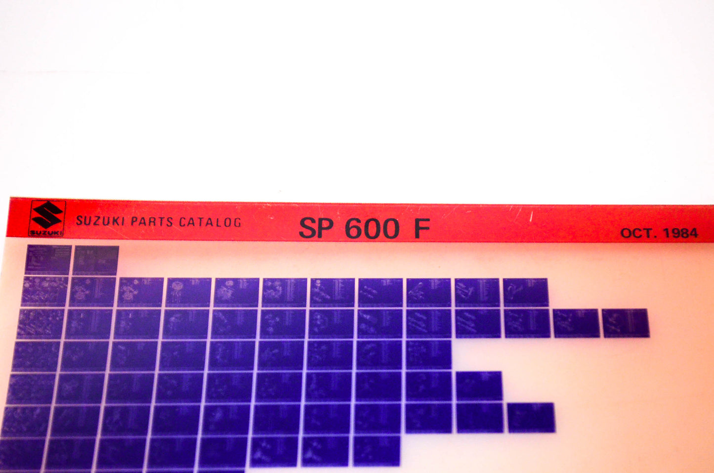 OEM Suzuki SP 600 F 1984/October Suzuki Parts Catalog SP 600 F Microfiche