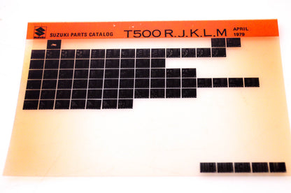 OEM 1979/April Suzuki Parts Catalog T500 R,J,K,L,M Microfiche
