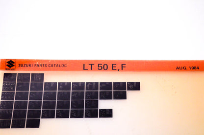OEM Suzuki LT 50 E,F 1984/August Suzuki Parts Catalog LT 50 E,F Microfiche