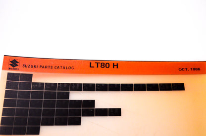 OEM Suzuki LT80 H 1986/October Suzuki Parts Catalog LT80 H Microfiche