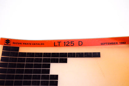 OEM Suzuki LT 125 D 1982/September Suzuki Parts Catalog LT 125 D Microfiche