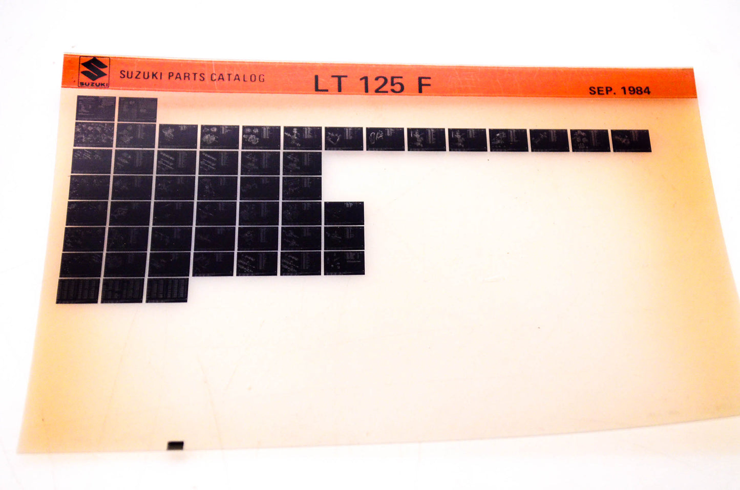 OEM Suzuki LT 125 F 1984/September Suzuki Parts Catalog LT 125 F Microfiche