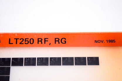 OEM Suzuki LT250 RF, RG 1985/November Parts Catalog Microfiche