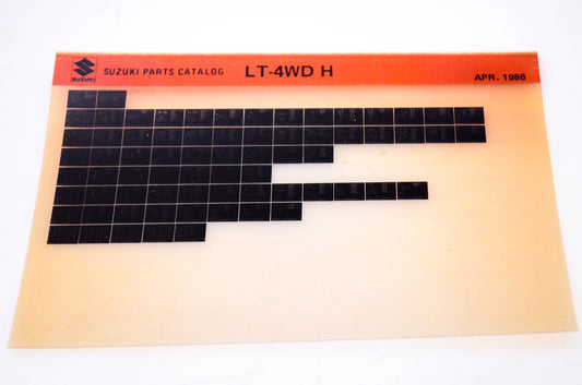 OEM Suzuki LT-4WD H 1986/April Parts Catalog Microfiche
