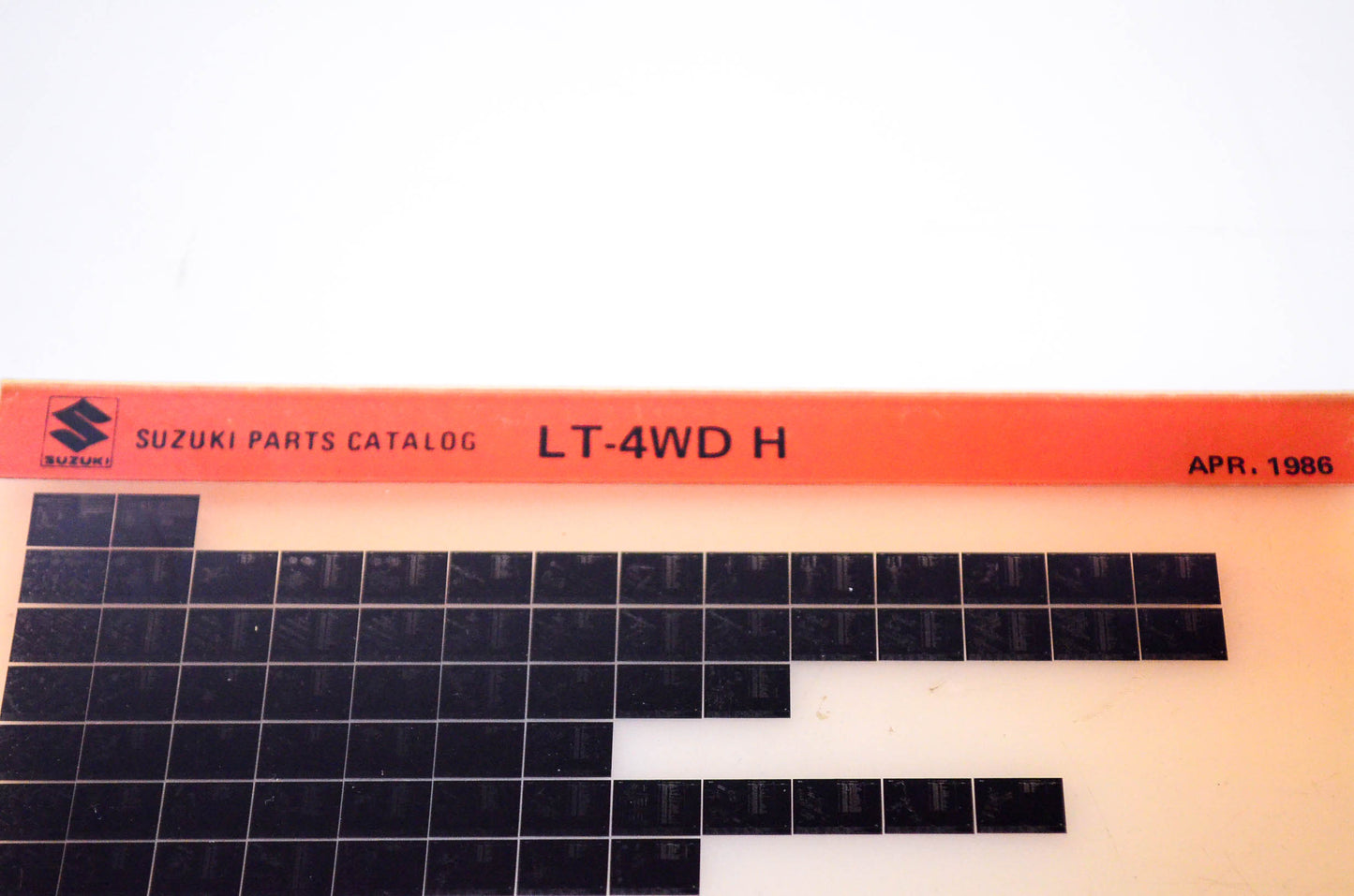 OEM Suzuki LT-4WD H 1986/April Parts Catalog Microfiche