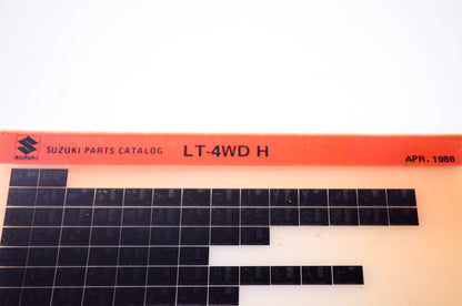 OEM Suzuki LT-4WD H 1986/April Parts Catalog Microfiche
