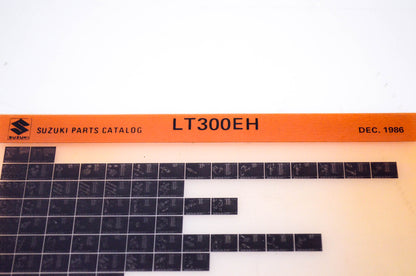 OEM Suzuki LT300EH 1986/December Parts Catalog Microfiche