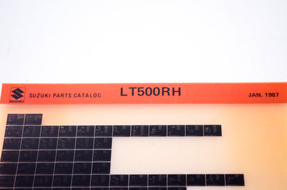 OEM Suzuki LT500RH 1987/January Parts Catalog Microfiche