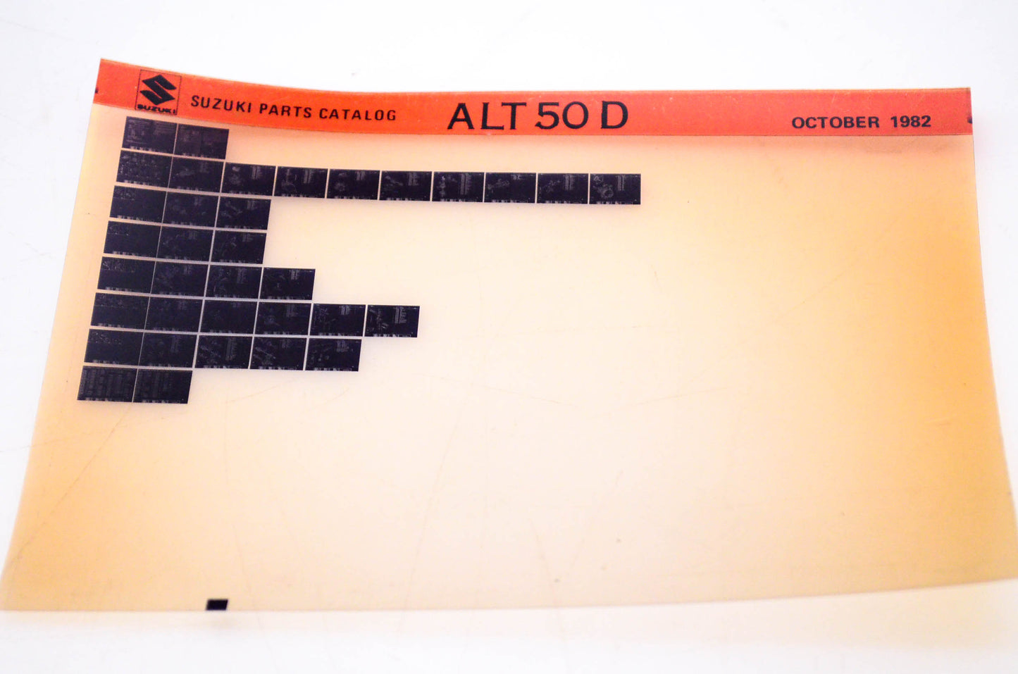 OEM Suzuki ALT50D 1982/October Parts Catalog Microfiche